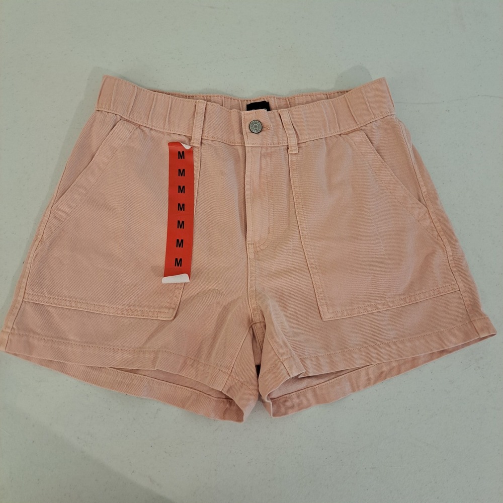 GAP Womens Shorts M Pink Utility High Rise Elastic 1765-224